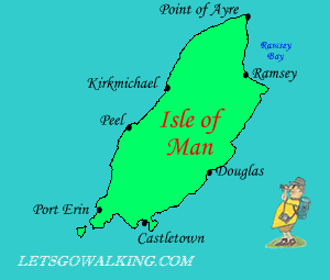 isle of man walking holidays map
