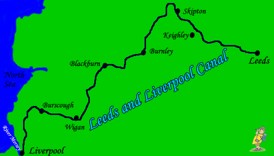 Leeds and Liverpool canal map walking holidays letsgowalking