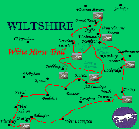 white_horse_trail_map walking holidays letsgowalking.co.uk