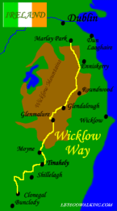 wicklow_way_map walking holidays in Ireland Letsgowalking.co.uk Wicklow way