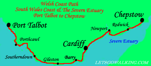 Wales Coast Path port_talbot_to_chepstow_map